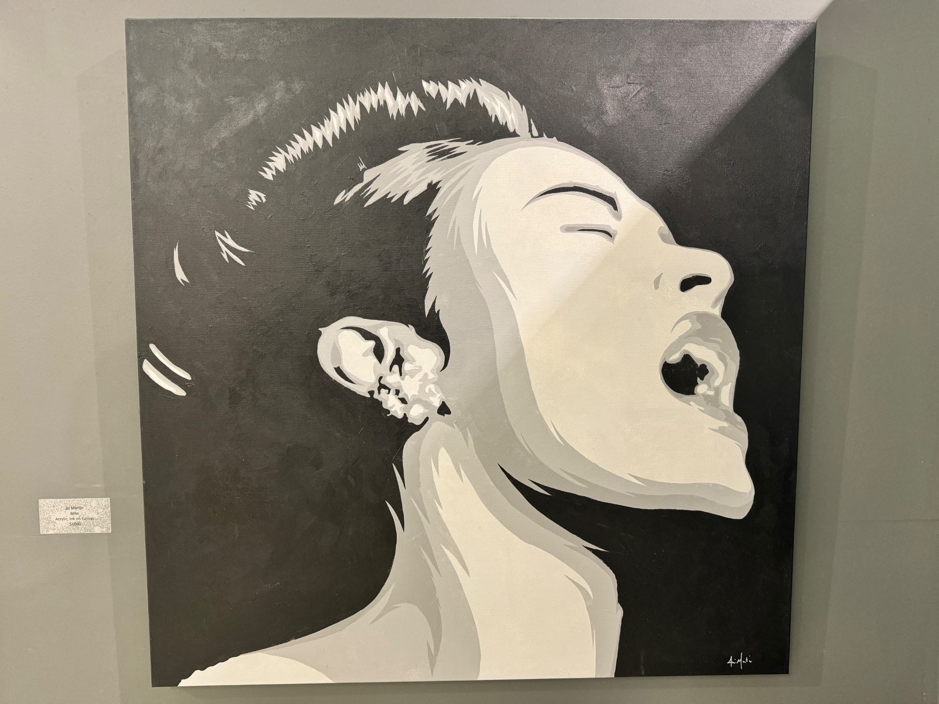 Billie by Jai Martin, Acrylic & Ink on Canvas